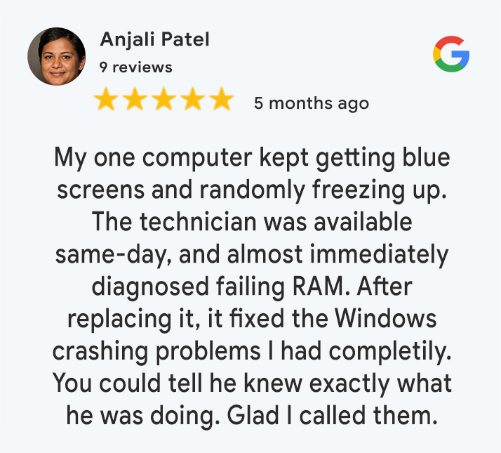 IT Support for Small Business Google Review 4